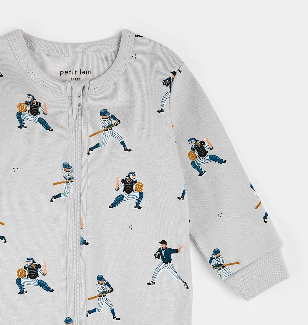 Petit Lem - Footed Sleeper - Baseball|187275