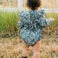 Mebie Baby - Floral Long Sleeve Ruffle Bubble Romper|104168