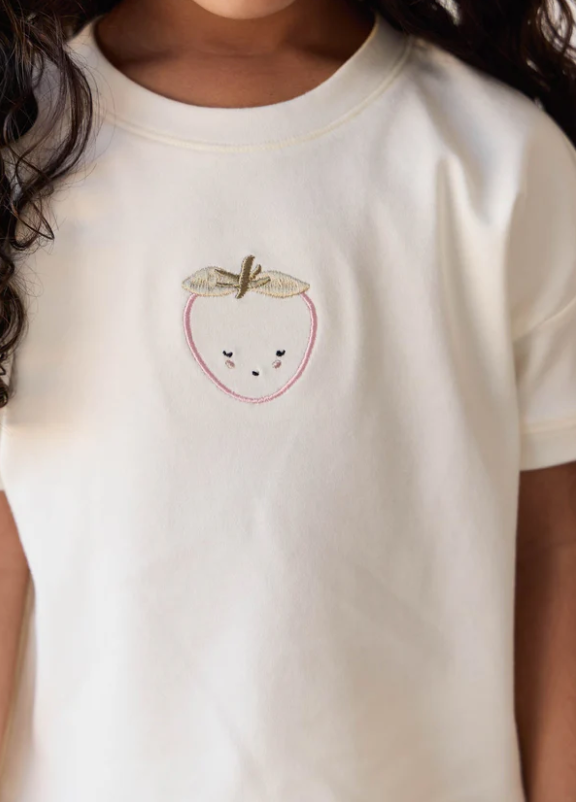 Jamie Kay - Pima Cotton Mimi Top - Parchment Blushing Berry|136616