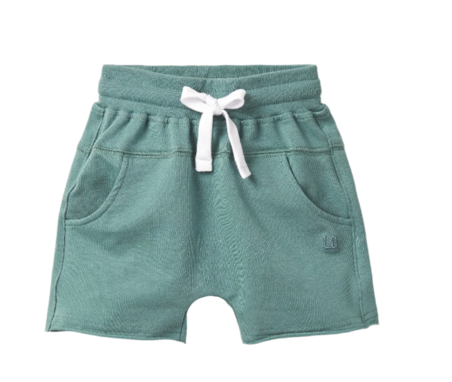 Little Bipsy - Raw Edge Harem Shorts - Teal|138013