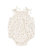 Organic Cotton Cassie Playsuit - Simple Flowers Egret|154970