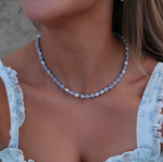 Lujain Beaded Necklace- Blue|186960