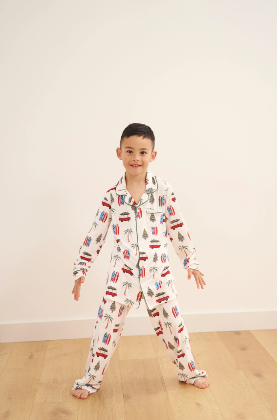 Bambie & Birdie - Kid's Collared Button up Set - CALI CHRISTMAS|171137