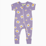 Parade - Organic '2-Way' Zip Romper - Short Sleeve - Daisies|203187