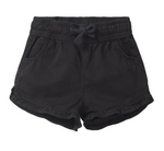 Little Bipsy - Ruffle Cotton Twill Shorts - Black|149330