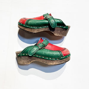 Vintage Wooden Clog Shoes 4-5|167317