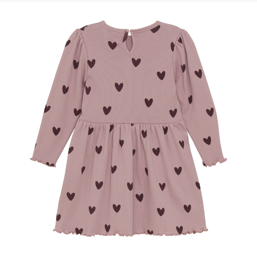 Creamie - Rib Heart Dress Woodrose|155809