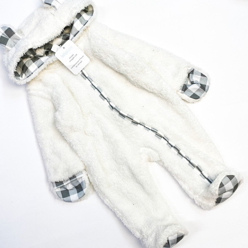 Indigo Sherpa Bunting Suit 0-6M|33235