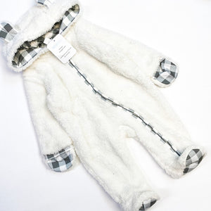 Indigo Sherpa Bunting Suit 0-6M|33235