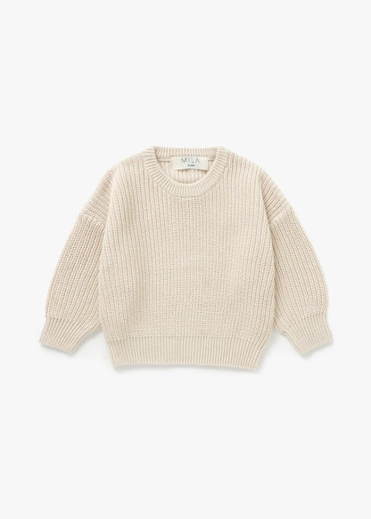 Mila & Co - Chunky Knit Sweater | Vanilla|112425