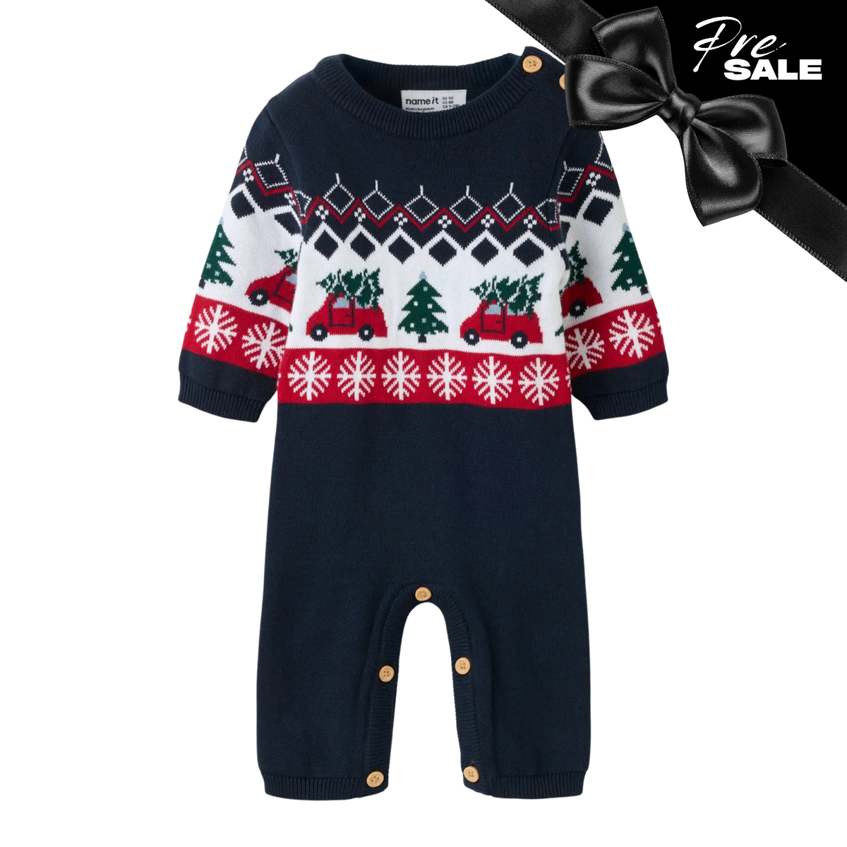 Pre Sale: Name It - Christmas Cars Knit Romper 3386