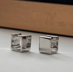 Lexi Square Huggies- Silver|218822