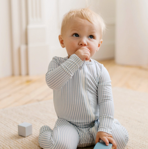 Roobear - Pinstripe Sleeper Morning Tide Blue|162818
