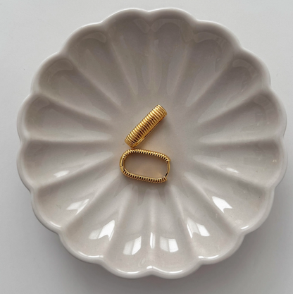 Small Ray Ribbed 2.0 Earrings  - 18K PVD Gold Plating|176922