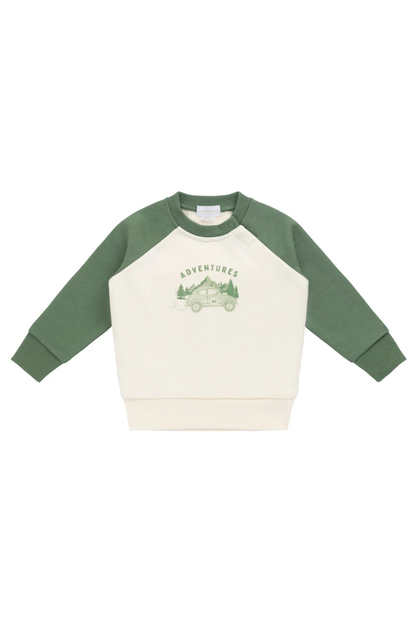 Jamie Kay - Organic Cotton Alden Sweatshirt Adventure Buggy Snow Pea|176738