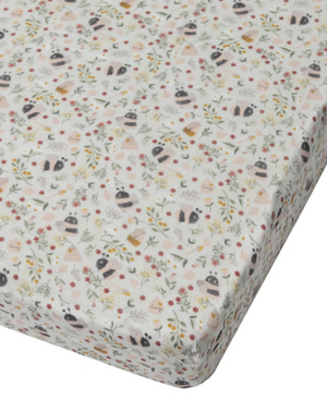 Muslin Fitted Crib Sheet - Bumble Bees|136238
