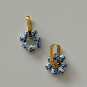 Lujain Charm Earrings- Blue|186962