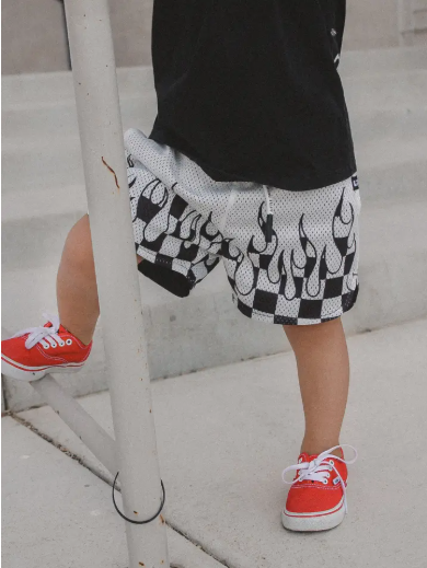 Little Trouble - Heater Flame Shorts White|205848