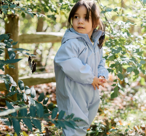 Roobear - Fleece-Lined One-Piece Suit Slate Blue|173363