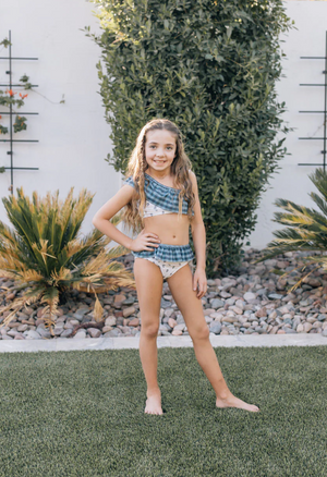 Mebie Baby - Cream Berry Ruffle Shoulder Bikini|185288