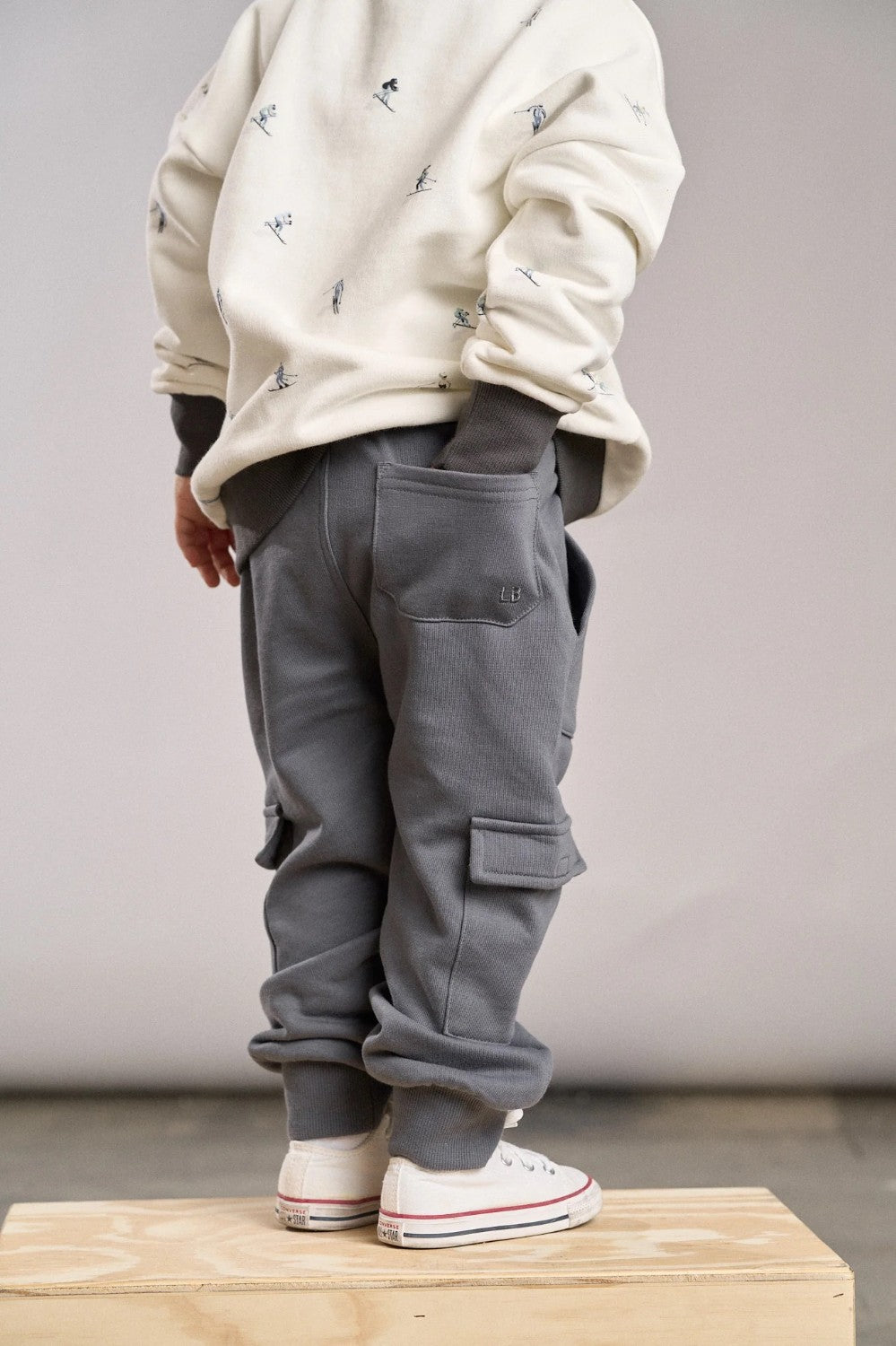 Little Bipsy - Stitch Pocket Cargo Jogger - Smoke|113644