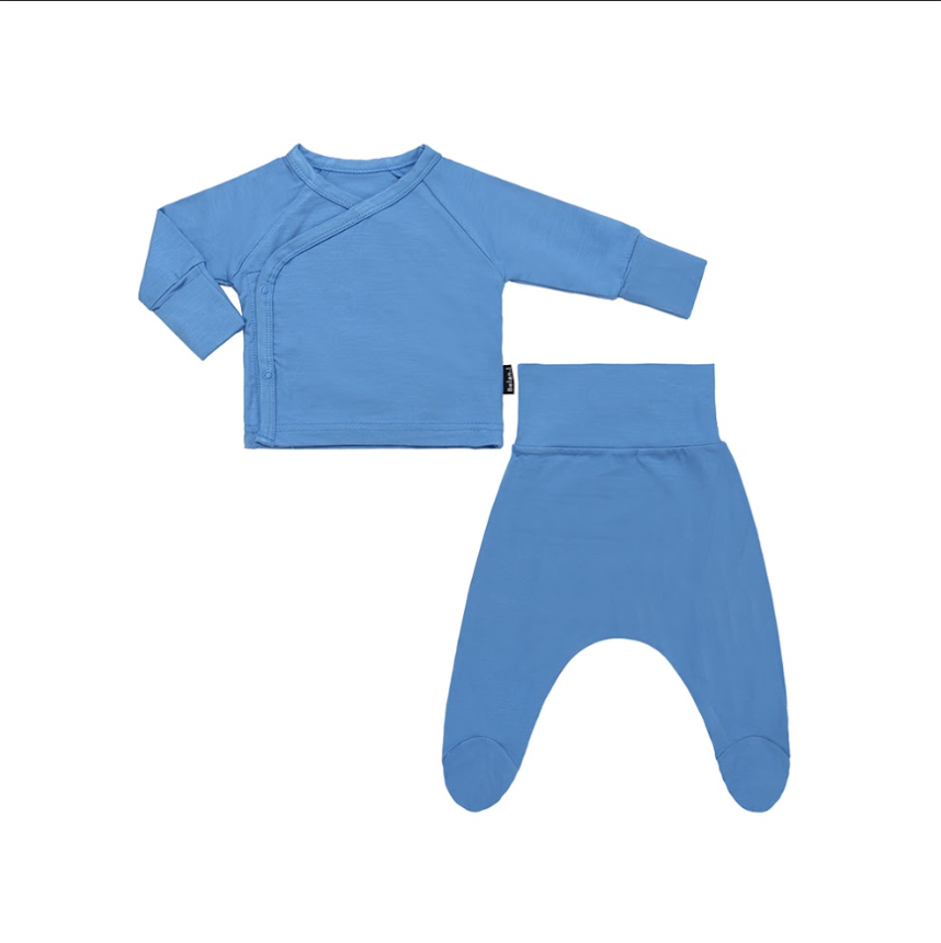 Belan.J - Bamboo Take Me Home Kimono Set Lake Blue|188290