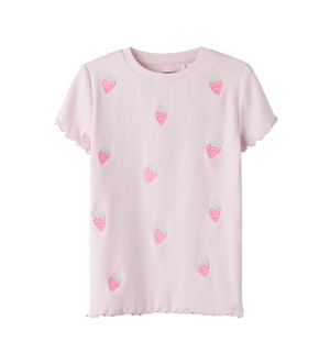 Name It - Strawberry Dreams Ruffle Tee|208218