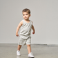 Little Bipsy - Palm Jersey Tank - Light Heather Grey|142541