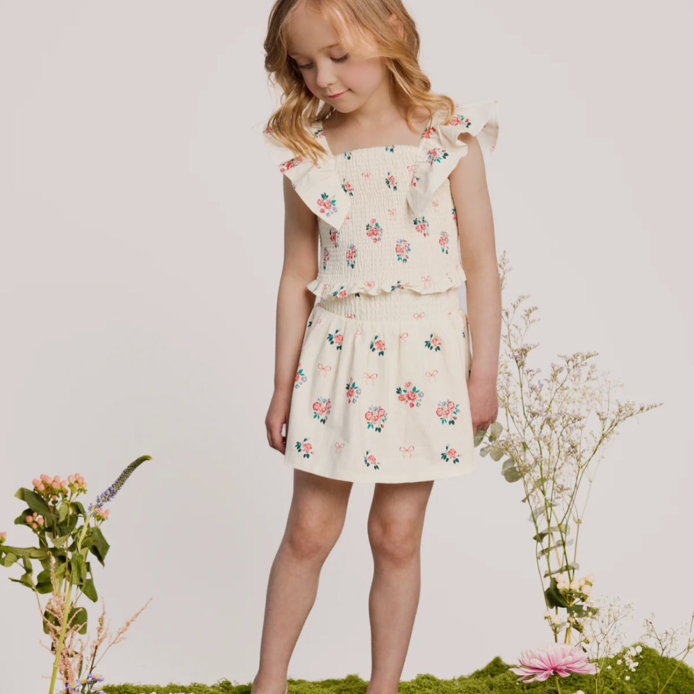 Miles The Label - Woven Floral Bow Set|193760