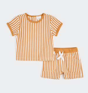Petit Lem - 2 Piece Set - Yellow Gold Striped|187207
