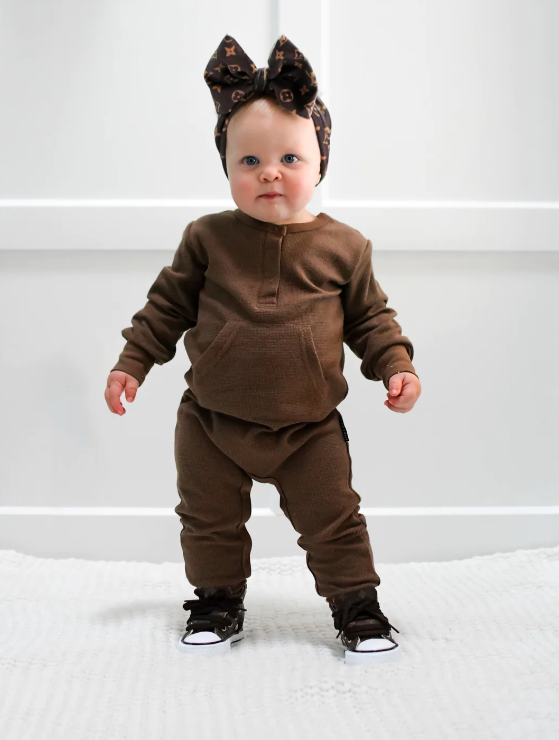 Little Bipsy - Cocoa Waffle Romper|80275