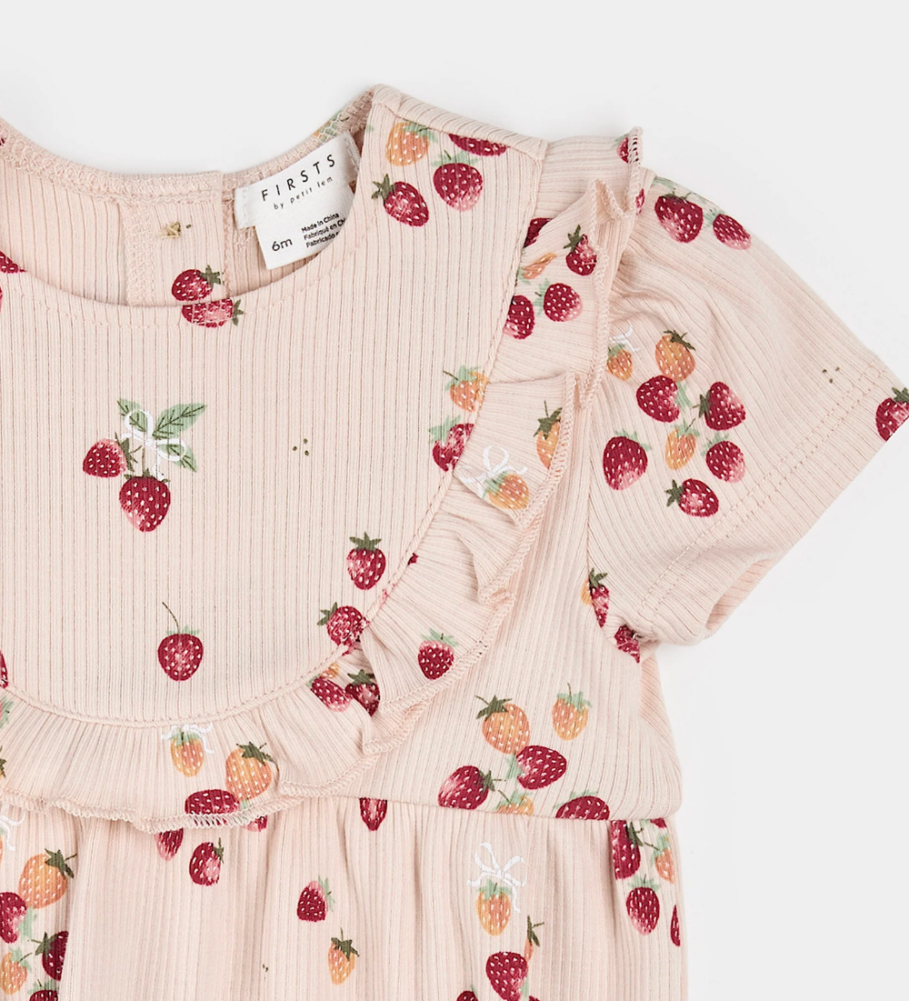 Petit Lem - Romper - Strawberry Bow|187194