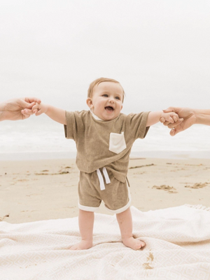 Little Bipsy - Terry Cloth Tee - Khaki Green|99109