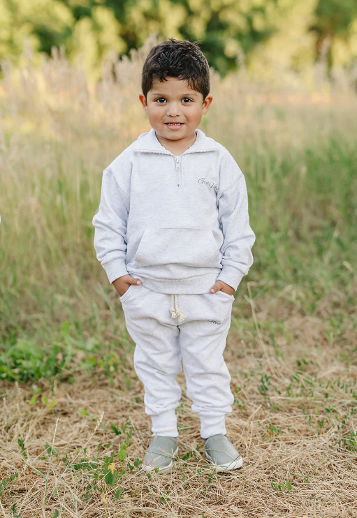 Mebie Baby - Good Vibes Quarter Zip French Terry Set|185297