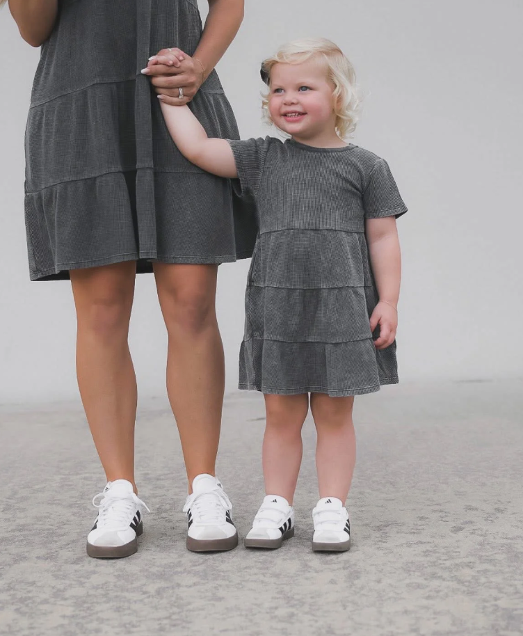 Little Bipsy - Acid Wash Waffle Dress|142078