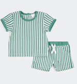 Petit Lem - Pinstripe Turquoise Set|197872