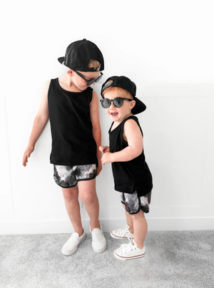 Little Bipsy - Swim Short - Monochrome Watercolor|139438