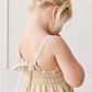 Organic Cotton Arabella Jumpsuit - Gingham Pale Khaki|155007
