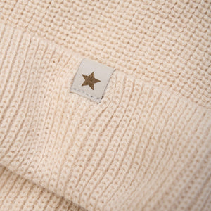 Huttelihut - Beanie Wool Knit Sand Melange|165475