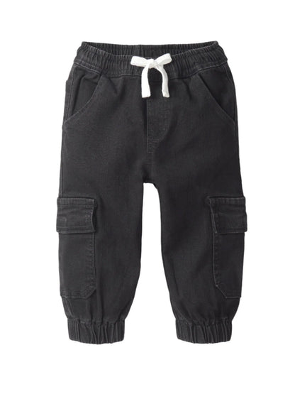 Little Bipsy - Cargo Denim Jogger - Black Wash|107974