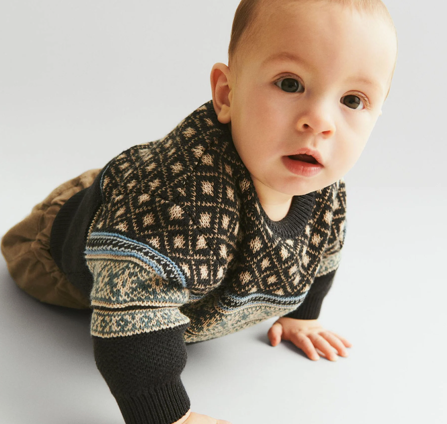 Wheat - Jaquard Pullover Julius navy|164427