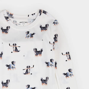 Petit Lem - 2 Piece PJ - Hockey Pups