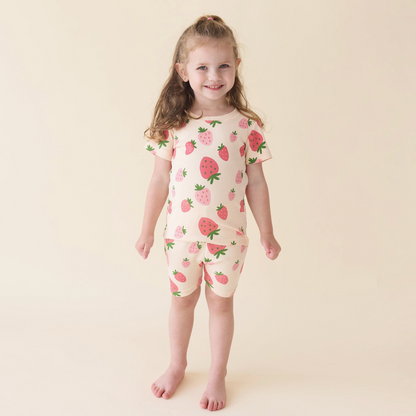 "My Jammies" Organic Pjs - Short- Strawberries|202601