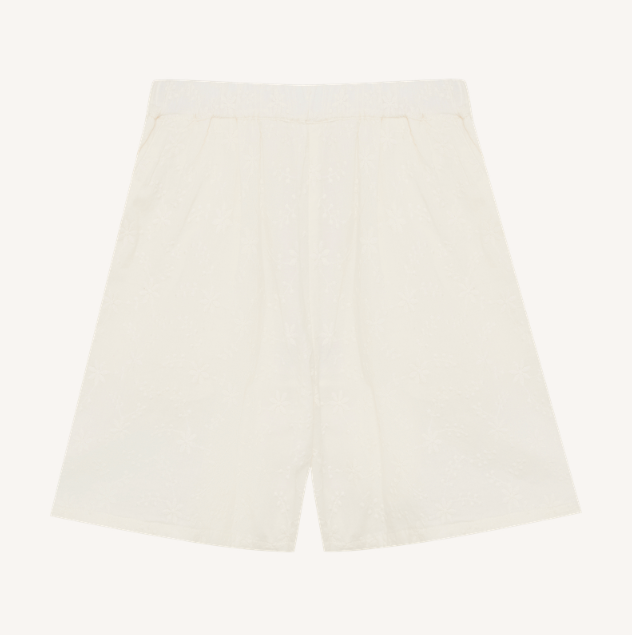 Creamie - Embroidered Shorts White|194012