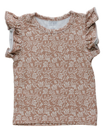 Mebie Baby - Dusty Rose Vines Ruffle Tee|91167