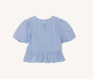 Creamie - Woven Stripe Top Blue Lustre|193999