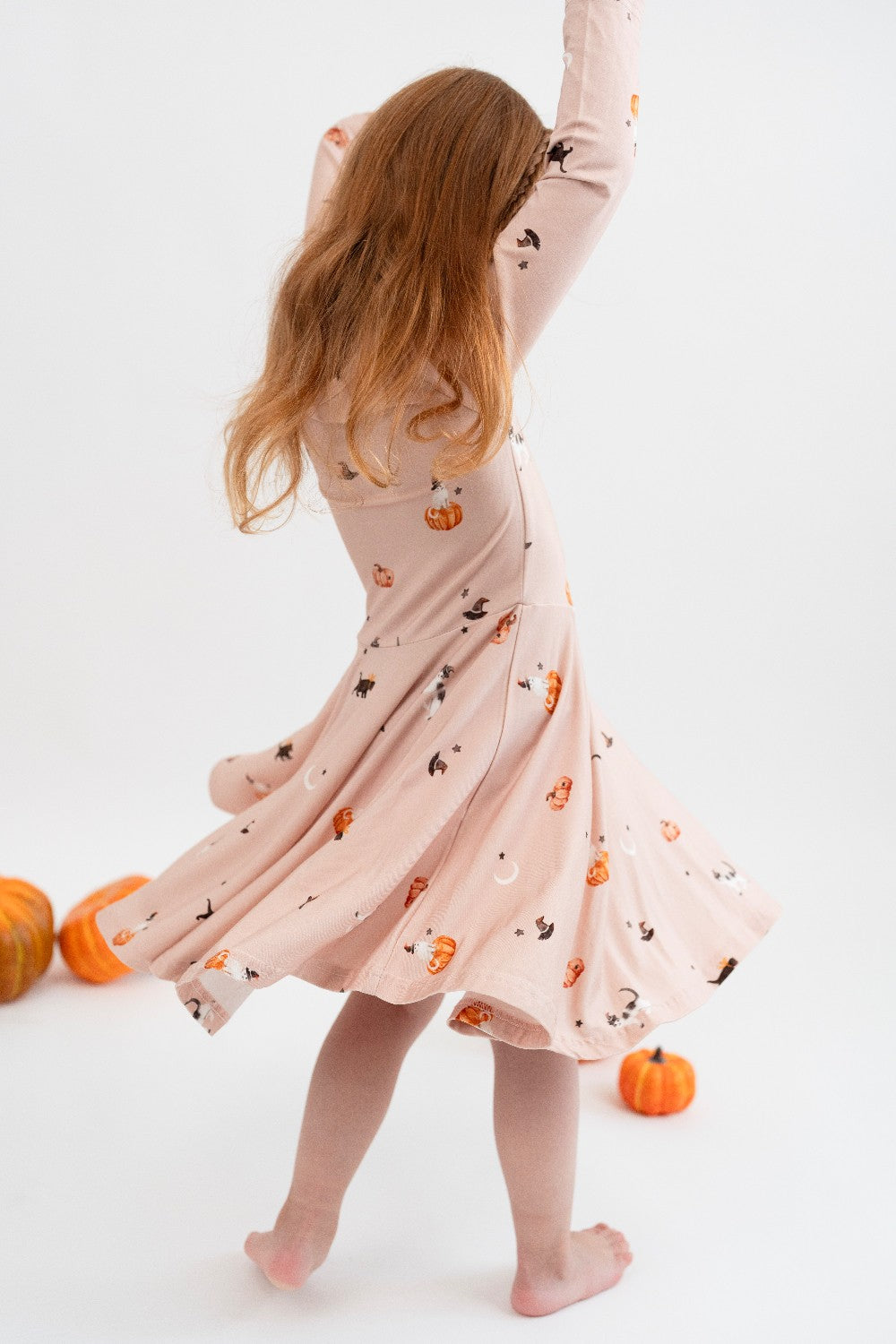 Belan.J - Long Sleeves Twirl Dress Witch Cats|220705