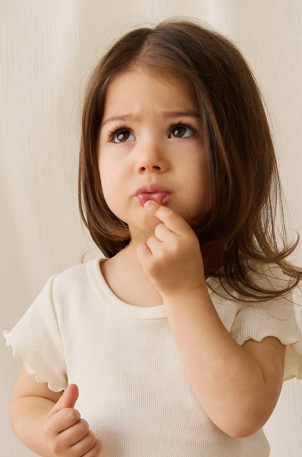 Jamie Kay - Fine Rib Cotton Ines Top Parchment|176747