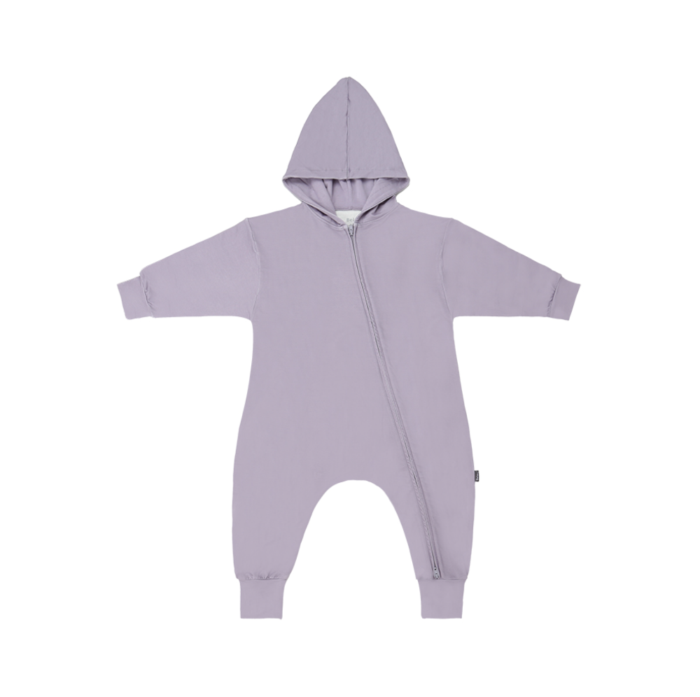 Belan.J - Baggy Hoodie Zipper Jumpsuit Periwinkle|173316