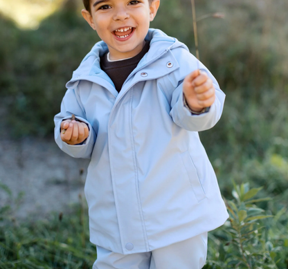 Roobear - Waterproof Fleece-Lined Rain Jacket Slate Blue|173352